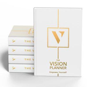 THE VISION PLANNER 2022 Team Pack: (White Matte) 4-in-One Year Combo With Digital Edition